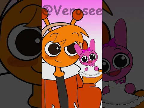 Oren Can’t Handle Pinki’s Cutest Moves 😭✨ | Sprunki #fyp #sprunki #art #trending #memes #cartoon