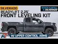 2014-2018 Silverado Sierra ReadyLIFT 2 25 Front Leveling Kit w Control Arms Review Install