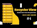 Delete Item From RecyclerView Android Studio Tutorials