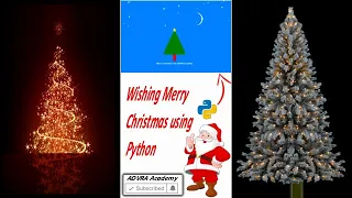 Wishing Merry Christmas using Python Turtle santa New Year