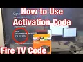 Fire TV Cube How to Sign in to Amazon and Use the Activation Code During Setup