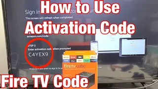 Fire TV Cube How to Sign in to Amazon and Use the Activation Code During Setup