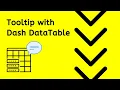Tooltip - Dash Plotly DataTable