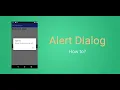 How to create a simple alert dialog in android studio Kotlin