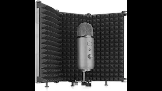 AQA S 3 studio recording isolation microphone shield attach to suspension boom scissor arm stand