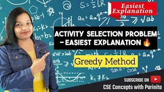 Activity Selection Problem using Greedy Method in Hindi example DAA Algorithm Design Analysis