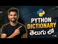 8 Python for Beginners in Telugu Dictionary Easily explanation with simple examples