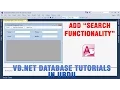 P 2 VB NET Access Database Tutorial In Urdu - Add Search Functionality