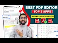 Top 3 Best PDF Reader Editor Apps For Mobile 2026 Free PDF Editor For Android No Ads
