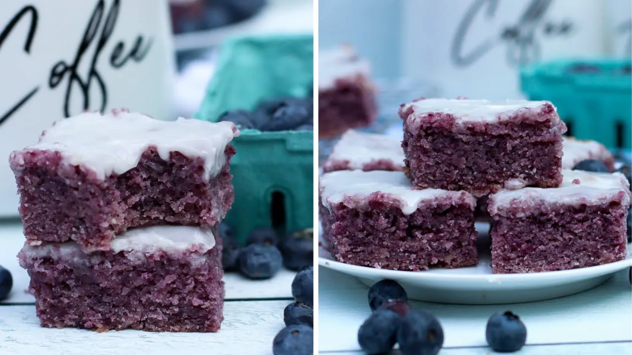  Blueberry BROWNIES (All-Natural!) #blueberries