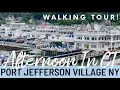 Port Jefferson New York NY walk around town tour