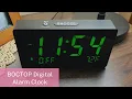 BOCTOP Desk Digital Alarm Clock Review Brightness Dimmer Temperature Snooze