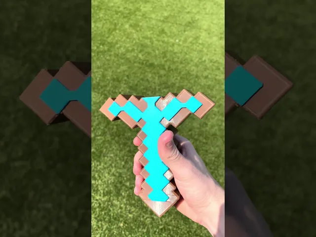 Minecraft Collapsing Sword - Print-In-Place Collapsible Sword video thumbnail