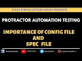 Importance Of Conf File Spec File in Protractor Protractor conf file Protractor spec file