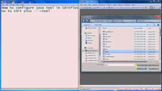 Configure java tools with Edit Plus