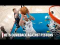 FOURTH-QUARTER COMEBACK Nets pull of road win vs Pistons in Detroit NBA on ESPN