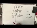 Square root of 7225 Square root in Hindi By Surendra Khilery