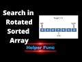Search in rotated sorted array Binary search Coding Interview Problem Leetcode