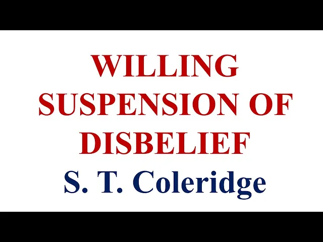 Willing Suspension of Disbelief in Hindi | S. T. Coleridge | Literary Criticism | #NET-JRF | #ELT |