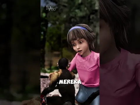 BOCIL DISELAMATKAN KAWANAN MONYET