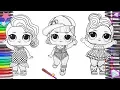 LOL Surprise dolls coloring book pages s printable lol surprise color swap learn color for Kids