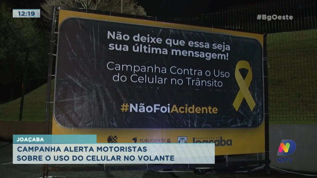 Campanha alerta motoristas sobre o uso do celular no volante