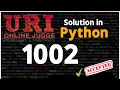 URI Solution in Python 1002 - Area of a Circle URI Solution Python URI