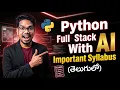 Full Stack Python with AI New Batch Started Learn from Scratch to Job Ready PythonLife