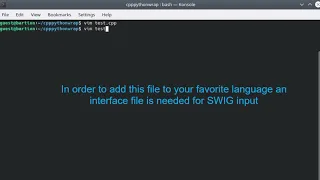 connect to python using swig