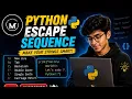 Escape Sequence In Python python programming