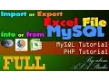 Full Import or Export Excel File into or from MySQL Excel PHP Tutorial