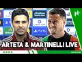 LIVE | Arteta \u0026 Martinelli press conference | Club Brugge v Arsenal