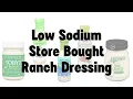 Low Sodium Ranch Dressing Kidney Friendly