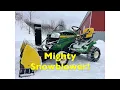 Small But Mighty John Deere D125 Lawn Tractor with a 42 Snowblower vs The First Big Blizzard