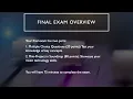 Final Exam Information
