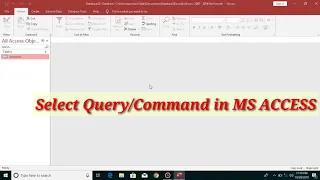 Select Command in SQL by using MS Access practical examples in Urdu Hindi