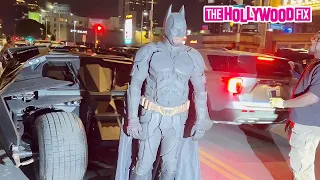 Diddy Dresses Up As Batman Pulls Up In The Batmobile For Halloween At The Highlight Room