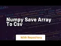numpy save array to csv