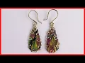 DIY Wire Wrapped Acrylic Painting Earrings Tutorial