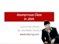 Lecture 58 Anonymous class in Java Hindi