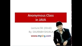 Lecture 58 Anonymous class in Java Hindi