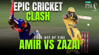 Amir vs Zazai 🔥 A Classic Cricket Battle | Peshawar Zalmi vs Karachi Kings | HBL PSL | M3L1U