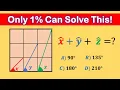 Can You Find the Sum of These 3 Angles Genius Geometry Challenge