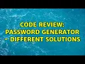 Code Review Password generator - different solutions