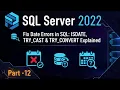 Fix Date Errors in SQL ISDATE TRY - CAST TRY