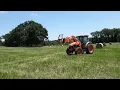 Moving hay with a Kubota M5 111