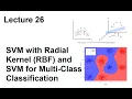 Lec 26 SVM with radial kernel SVM for multi class classification SVM vs logistic regression