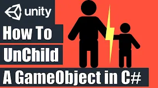 How to unchild a gameobject in unity using C so it is not attached to the parent