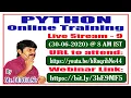 PYTHON Online Training Live Stream - 9 By Mr DURGA Sir