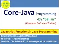 Java Program with Javascript Functions Java Nashorn Javascript code in Java Programming